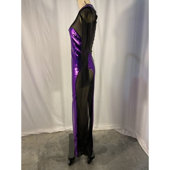 Tom Ford Sequined Purple Cut-Out Gown - Size XS - Picture 4 of 6